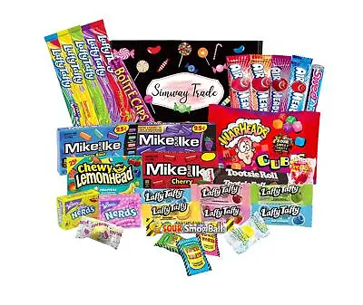 American Sweets Candy Gift Box - Mike&Ike - Warheads - Laffy Taffy Swedish Fish • £12.99