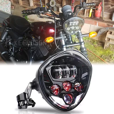 $95.20 • Buy LED 7  Headlight Hi/Lo DRL 6000k +1.37 -1.69  Bracket For Harley V-Rod Night Rod
