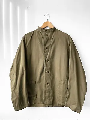 Vintage 1960s Olive Brown Chore Jackets Cotton - Workwear • $49.67