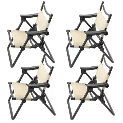  4pcs Miniature Beach Chair Doll House Furniture Mini Chair Model Micro • $12.49