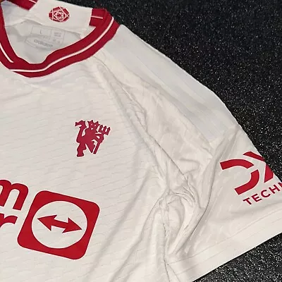 Medium Adidas Manchester United Club Player Issue A Football Shirt - P QR Code • £99