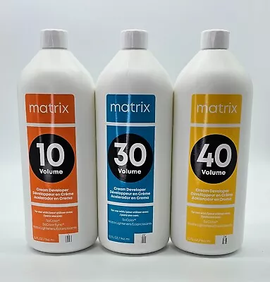 Matrix SoColor Cream Developer (Choose Your Volume) 32 Oz  - 10 30 40 Volume • $19.89