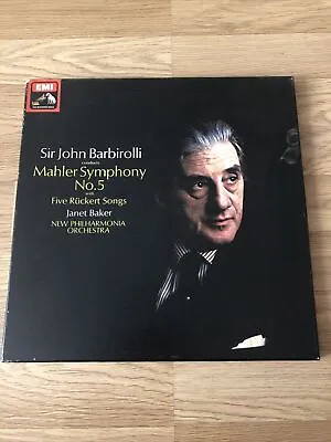 Record MAHLER Symphony No5 BARBIROLLI BAKER HMV SLS 785 TAS BOX SET 2x VINYL LP • £14.99