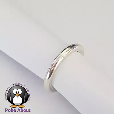 $50 • Buy Genuine Pandora Sterling Silver Plain Smooth Stackable Band Ring 190380 Size 50