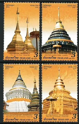 Thailand 2018 Vesak Day Set Of 4 Mint Unhinged • $1.80