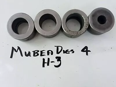 Mubea Ironworker  H-3  Dies: 4 Assorted Rounds See Listing For Sizes • $25