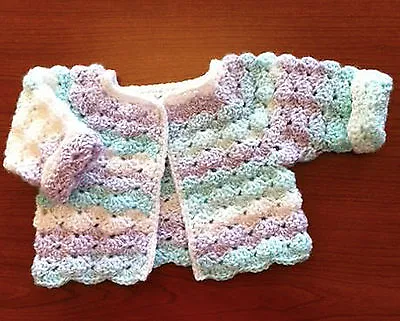 Crochet Pattern -Baby Girls Cardigan (20  Can Be Made Smaller) PO098 • £2.15
