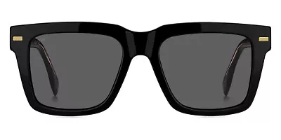 Boss 1442/S Sunglasses Men Black Gray Square 53mm New 100% Authentic • $133.63