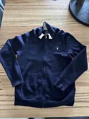 Polo Ralph Lauren Navy Zip Cardigan  Boys Size 14/16 • $30