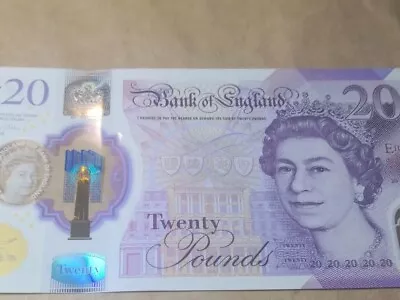 Queen Elizabeth Unc. Special Serial Number Bank Of England £20 Twenty Pound Note • £48.99