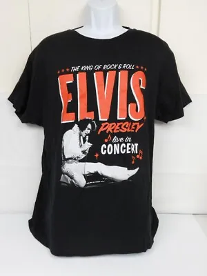 ELVIS Presley: Live In Concert Adult Black XL T-Shirt - The King Of Rock & Roll • $9.95