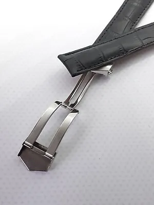 20mm BlacknReplacement Watch Strap With Silver Deployment Clasp For Tag Heuer W • £28.99
