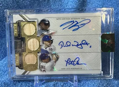 Piazza Wright Alonso T1ST-PWA 2023 Tier One Sluggers Triple Relic Auto /10 • $365