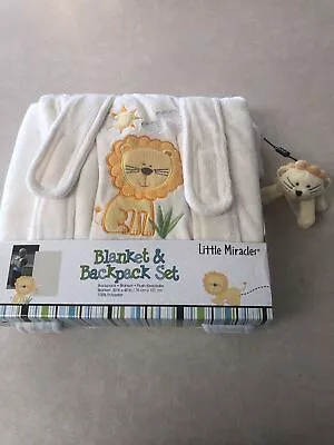 Little Miracles Lion Blanket Backpack & Plush Set • $19