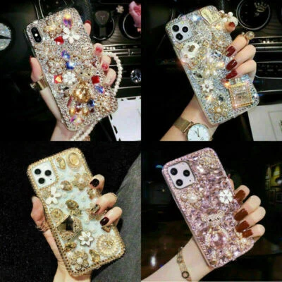 $18.99 • Buy For IPhone 14 13 12 11 Pro Max XS 7 Case Glitter Bling Flower Full Diamond Cover