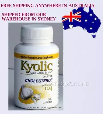 Formula 104 Kyolic Aged Garlic Extract Cholesterol Health 100 Capsules EXP12/25 • $52.58