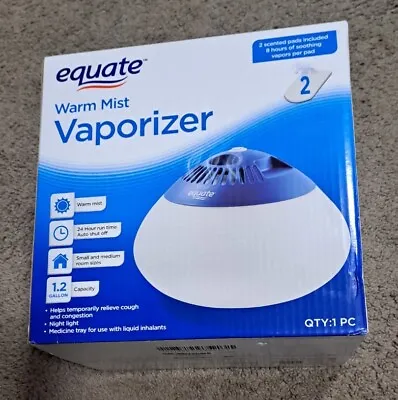 Equate Warm Steam Vaporizer Medium Room 1.5 Gallon Tank Warm Mist Humidifier NEW • $39