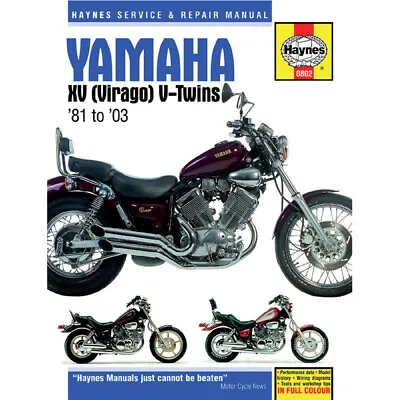 HAYNES Repair Manual - Yamaha Virago XV535/700/750/920/1000/1100 (1981-2003) • $51.18