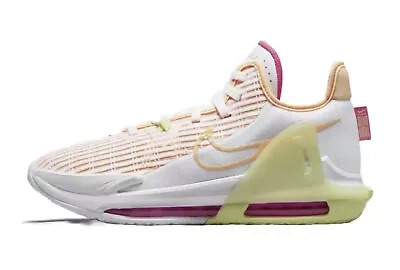 Nike LeBron Witness VI White Volt Lemon Twist Pink Blast CZ4052-101 Men’s Sz 7 • $169.95