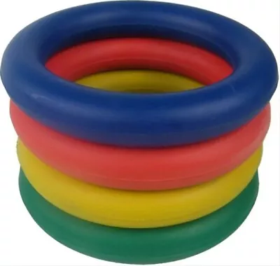 Sponge Rubber Quoits Hoop Coloured Rings Set Pack Of 4/Pack Of 12 • £10.76