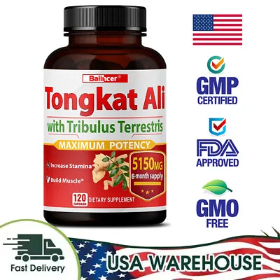 Tongkat Strongest Formula With Tribulus Terrestris Muscle Building Supplement • $12.19