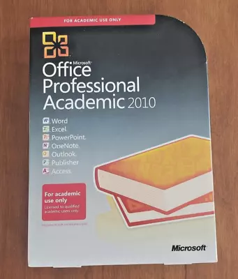 Microsoft Office Professional Academic 2010 Physical DVD Disc With Key Case • $29.99