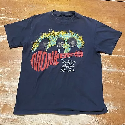 Vintage 1980s The Monkees 20th Anniversary Tour Concert Black T-Shirt SZ Small • $40