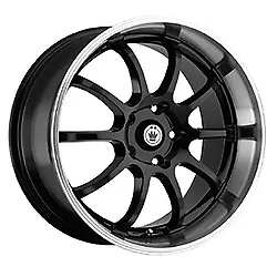 15x7 Konig 26MB Lightning Gloss Black W/Machined Lip Wheel 4x100 (38mm) • $189.18