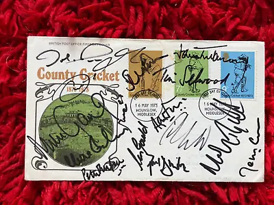 Cricket Multiple Signed 1973 FDC Card Says 2013 Middlesex Internationals C11 • £4.99