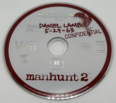 Manhunt 2 - Nintendo Wii - Disc Only *tested & Working* • $12.49