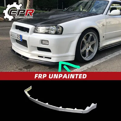 For Nissan Skyline R34 GTR FRP Unpainted OE Standard Bumper Front Middle Lip • $1132.08