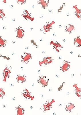 Small Things Coastal Lewis & Irene Seaside Themed 100% Cotton Half Metres • £8.50