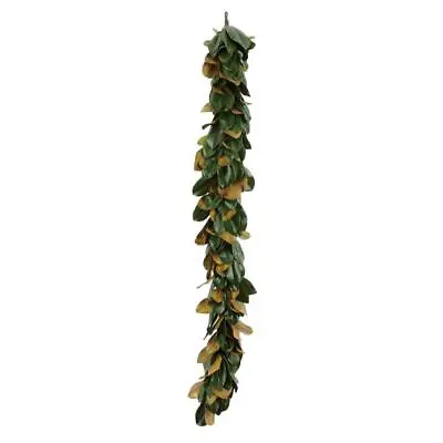 Elegant Large Southern Magnolia Leaf Garland Faux Leaves Hanging 72 In Long • $408