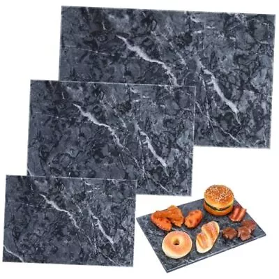 Marble Board For Kitchen Marble Serving Tray 3 Pcs Different Sizes 9 X Black • $74.04