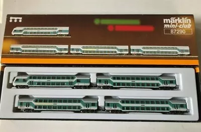 Z Scale Marklin 87290 4 Double Decker Passenger Cars Set Org Box Super Rare • $284.99