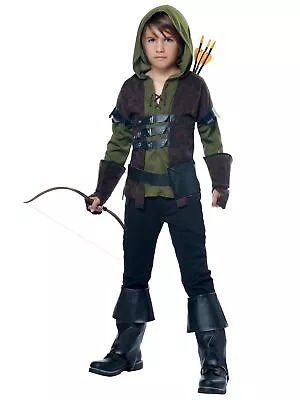 Robin Hood Medieval Sherwood Archer Warrior Old Worlds Book Week Boys Costume • $53.15