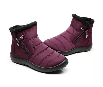 £14.99 • Buy Womens Fur Lined Snow Ankle Thermal Boots Ladies Winter Warm Waterproof Shoes