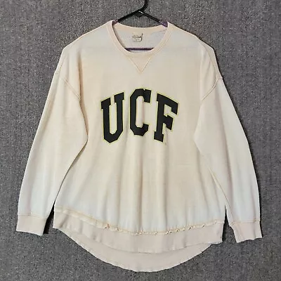 UCF Knights Sweatshirt Womens XL Peach & Black Oversized Thin Faded Shirt • $18.94