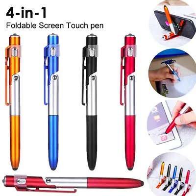 4 In 1 Stylus Pen For Touch Screen W/ LED Light Tablet Mobile Folding Ballpoint • $6.38