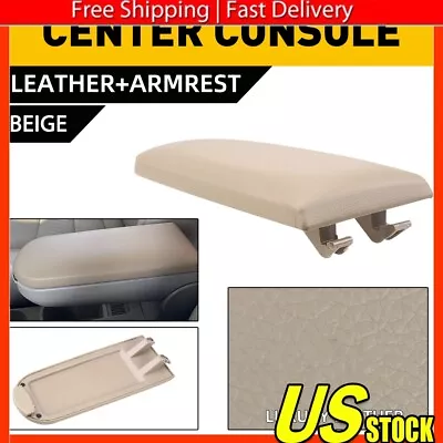 Beige PU Leather Center Console Lid Armrest Cover For VW Jetta Golf MK4 Beetle • $17.47