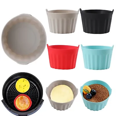 3x Air Fryer Egg Poacher Silicone Egg Poaching Cups Easy Silicone Baking Cups • £4.59