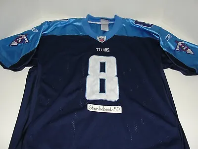 Reebok Onfield Tennessee Titans Matt Hasselbeck #8 Blue Jersey Mens 52 Stitched • $44.99