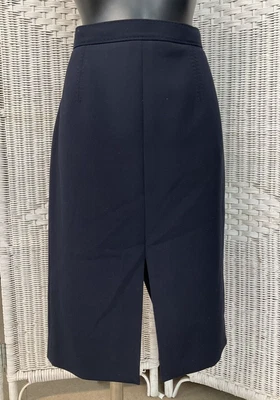 £15 • Buy Jaeger - Navy Gaberdine Skirt.  Size 12