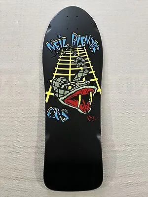 G&S Neil Blender Snake & Lattice 1984 Gordon Smith Black Reissue Skateboard Deck • $600