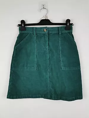 JOHN LEWIS UK 12 Years Skirt Forest Green Corduroy A Line Pockets • £7.99