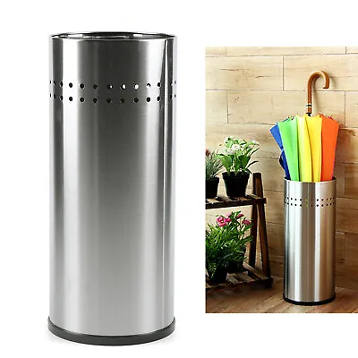 $40 • Buy Umbrella Holder Umbrella Storage Bucket Round Umbrella Stand Stainless SteelHome