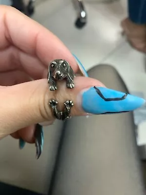 Silver Dachshund Dog Ring Adjustable • $59.99