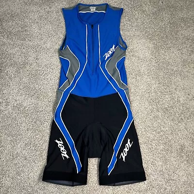 Zoot Cycling Bib Mens Size Large Blue Sleeveless Full Body Suit • $36.99