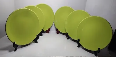 Vista Alegre 8 3/4  Earthenware Pistachio Vintage Luncheon Plates Set Of 6 • $39.95