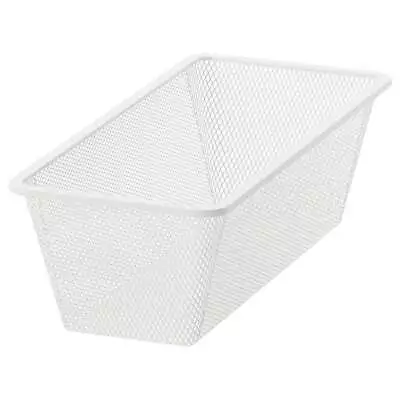 IKEA JONAXEL Mesh Wire Basket White 25x51x15 Cm • £17.95